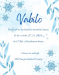 Blue White Simple Watercolor Hello Winter Poster  - 1